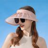 Summer Sun Protection Hat With Large Brim And Wrinkled Design For Outdoor Activities