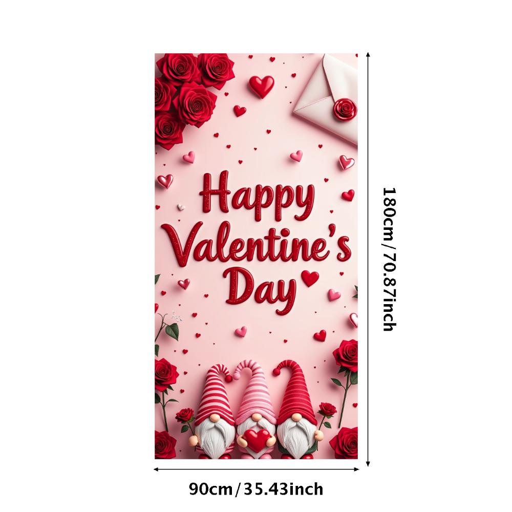 Detailed   Roses   Charming   Graphic   Pink   Banner   Celebration   Wedding   for Valentine s