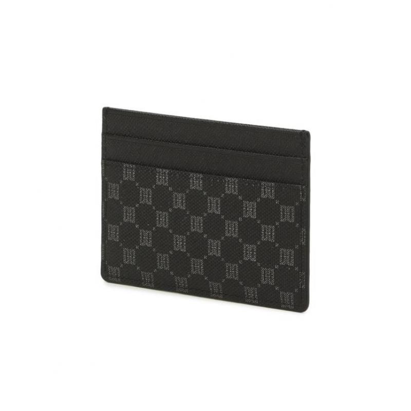 Daks Black Louis Dd Pattern Color Block Pvc Card Holder Dbho6e131bk