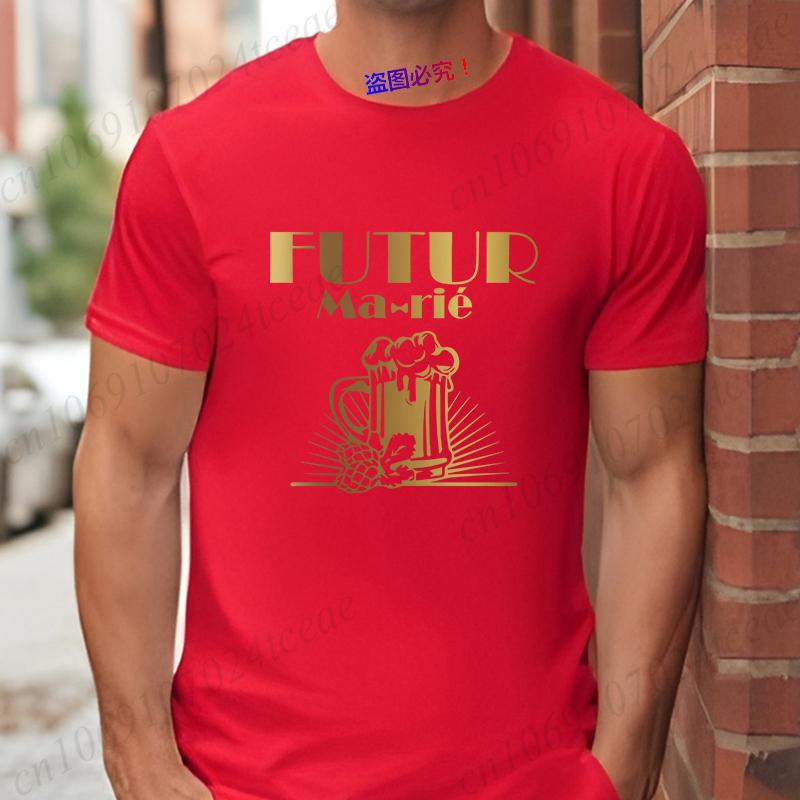 Groom Squad T-shirt Wedding Tees French Boyfriend Bachelor Party Tshirt Evg Team Future Groom Best Man Groomsman Y2k Tops