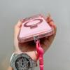 For iPhone 17 Pro Max Magnetic Case Kickstand Clear TPU Phone Back Cover with Wrist Strap