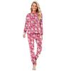 Matching Family Christmas Print Flannel Homewear Set Long-Sleeve Top And Pants