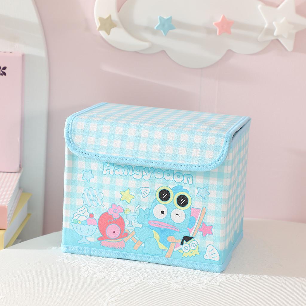 Hello Kitty Kuromi Cinnamoroll Melody Party Theme Foldable Flip Storage Box For Dorm Room And Desk Storage
