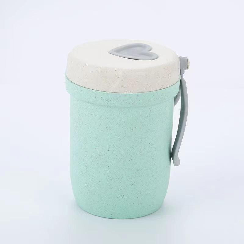 Wheat Straw Insulated Microwave-Safe Bento Lunch Box for Office & Students