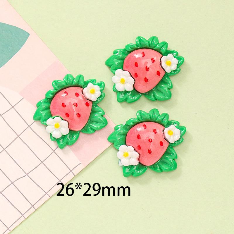 

10Pcs New Cute Resin Cartoon Strawberry Series Flat Back Scrapbooking DIY Jewelry Craft Decoration Accessories