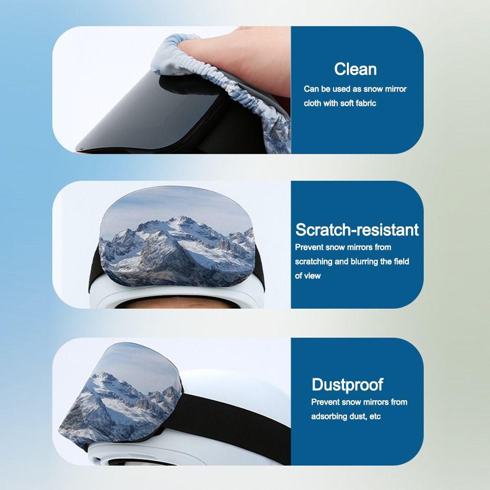 Scratch Protection Snowboard Goggle Cover Microfiber Material Protective Lens Cover  Ski Equipment