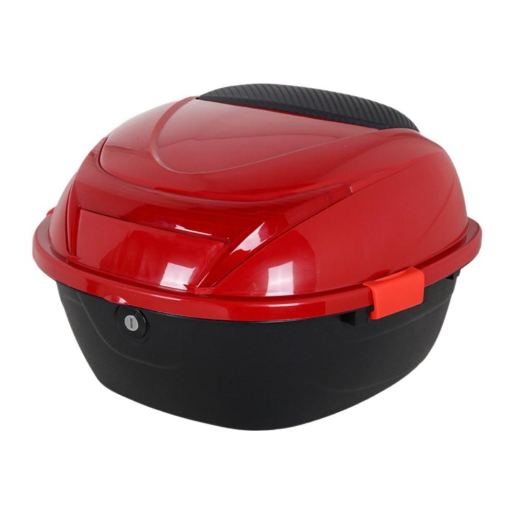 Waterproof Motorcycle Trunk Plastic Electric Scooter Toolbox Universal Storage Case  Motorcycle красный