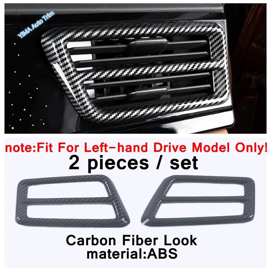 Carbon Fiber Look Car Dashboard Air AC Outlet Vent Decor Cover Trim ABS Accessories For VW Volkswagen Atlas / Teramont