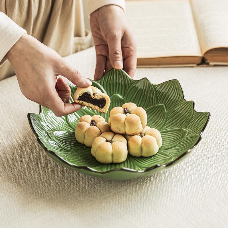 Niche Ceramic Lotus Flower Fruit & Dessert Plate