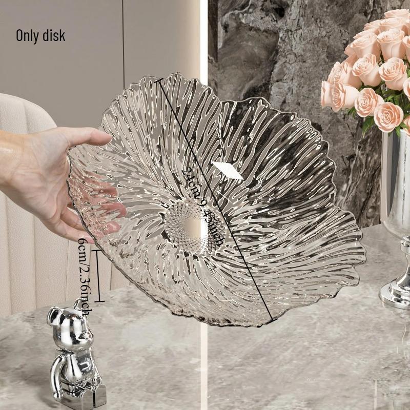 1pcs Light Luxury New Fruit Tray Home Living Room Snacks Large Capacity High Aesthetic Value Petal Placement Tray
