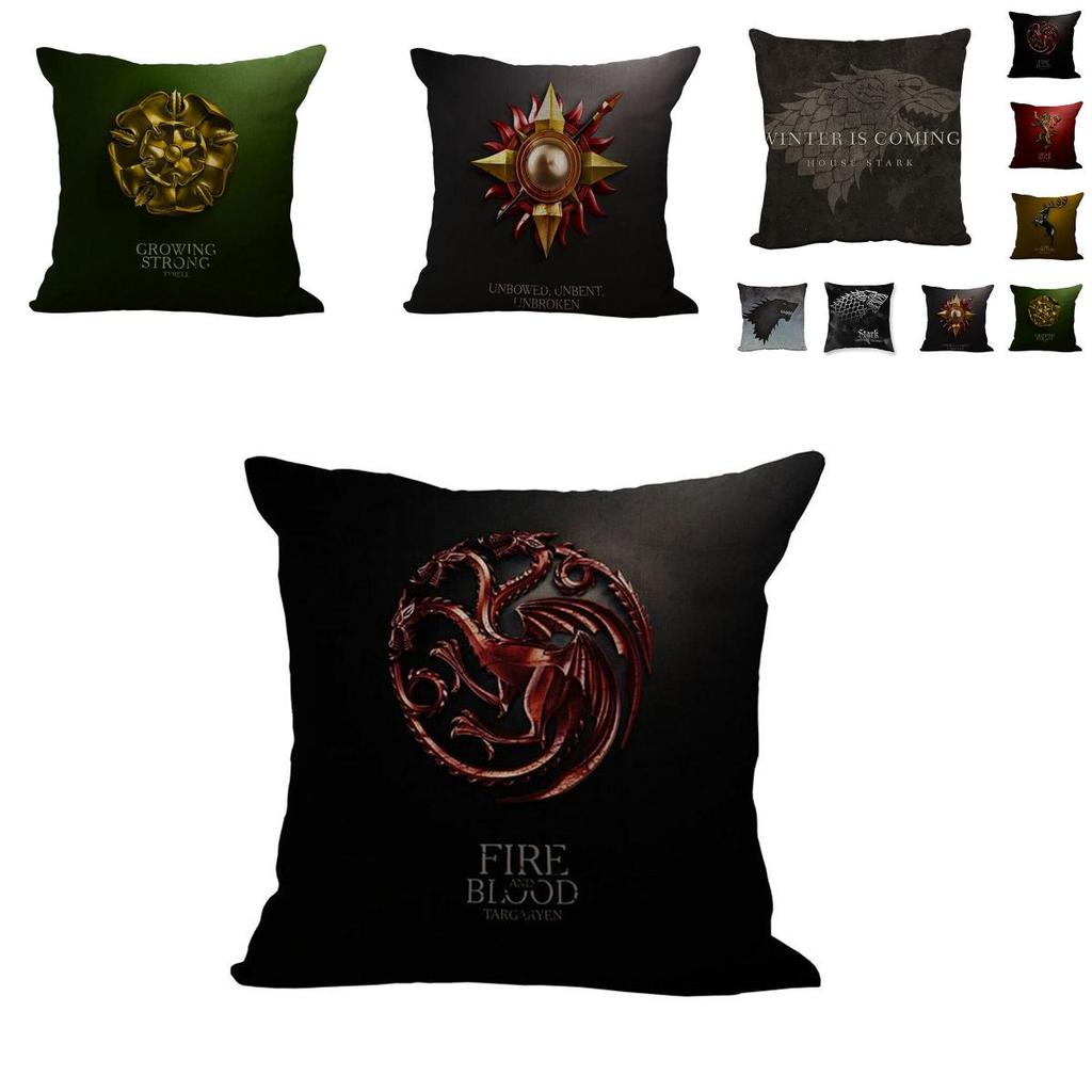 Luxurious Game Of Thrones Fire And Blood Throw Pillow Case For Elegant Home Decor