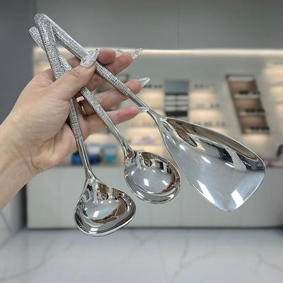 1Pc Stainless Steel Thickening Spoon Creative Long Handle Hotel Pot Spoon Soup Ladle Home Kitchen Essential Tools