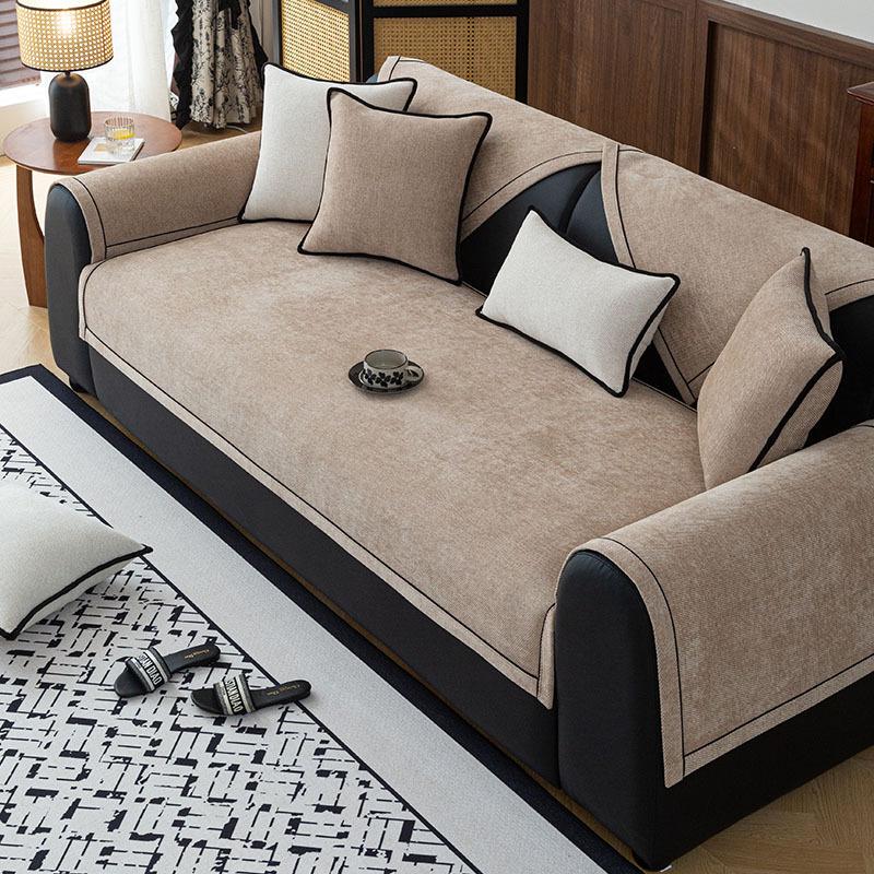 

New Light Luxury Small Fragrance High Sense Chenille Sofa Cushion Four Seasons Universal Non-Slip Seat Cushion Cover Cover Cloth 70*70cm