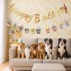 Cute Animal Pet Theme Banner Paper Cat Garland Happy Birthday Banner  Birthday Party Decoration