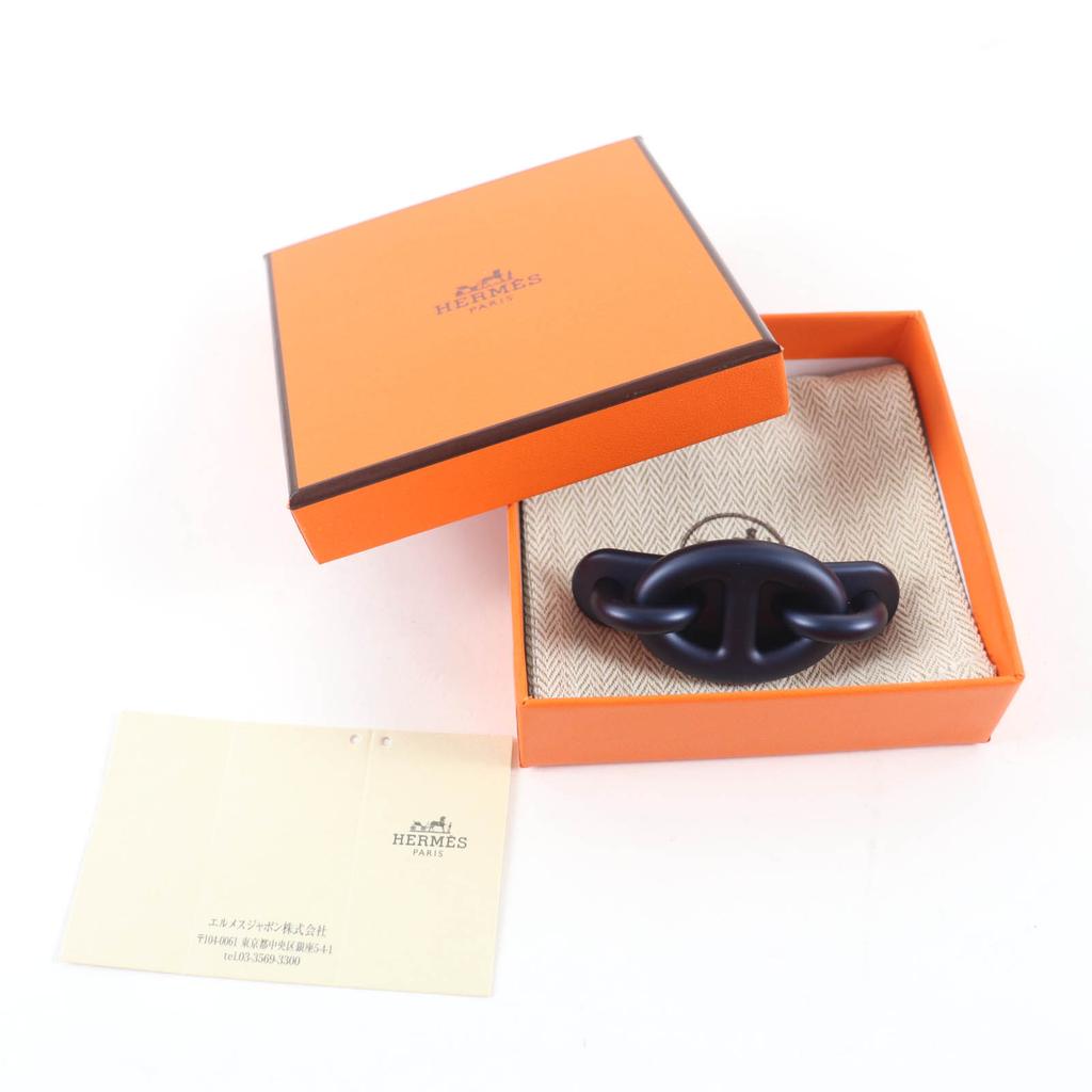 Pristine HERMES Valletta Tori Mayon PM ChÃ©ne Dunkel Navy aluminum Women Used