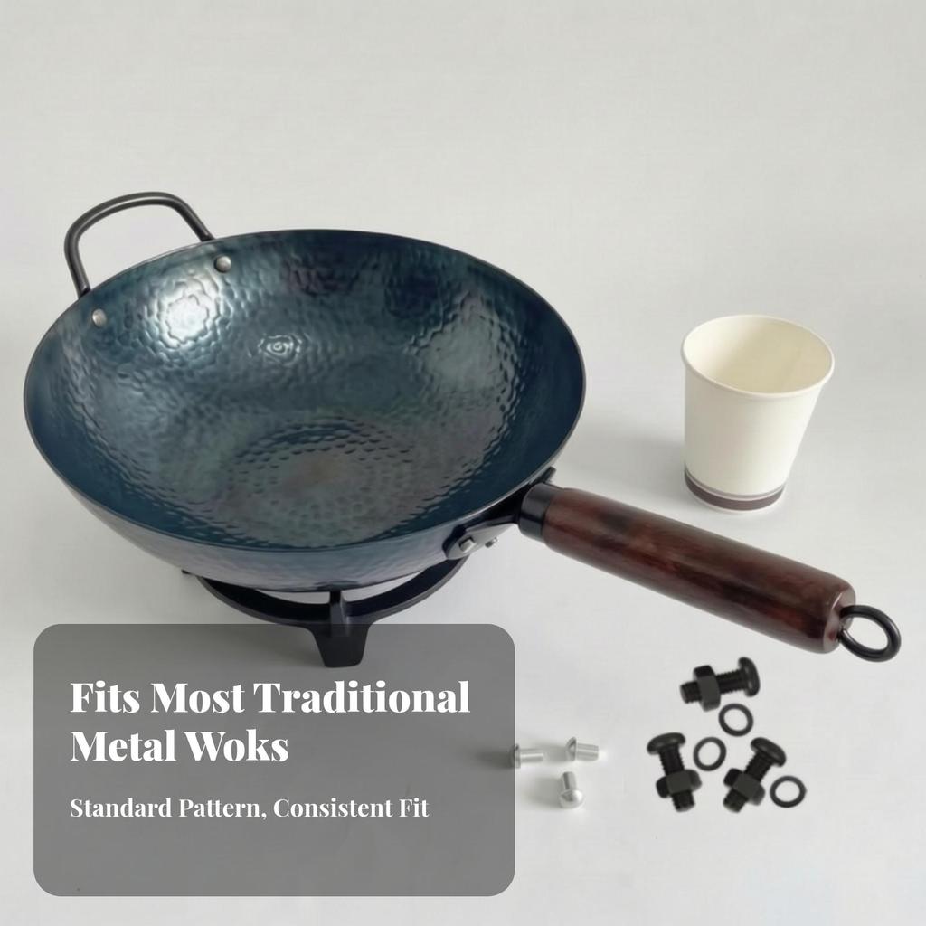 Wok Handle Comfort Grip Replacement Universal for Kitchen