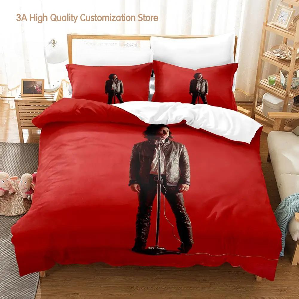 The Doors Jim Morrison Bedding Set Single Twin Full Queen King Size Bed Set Aldult Boys Bedroom Duvetcover Sets 3D Lit