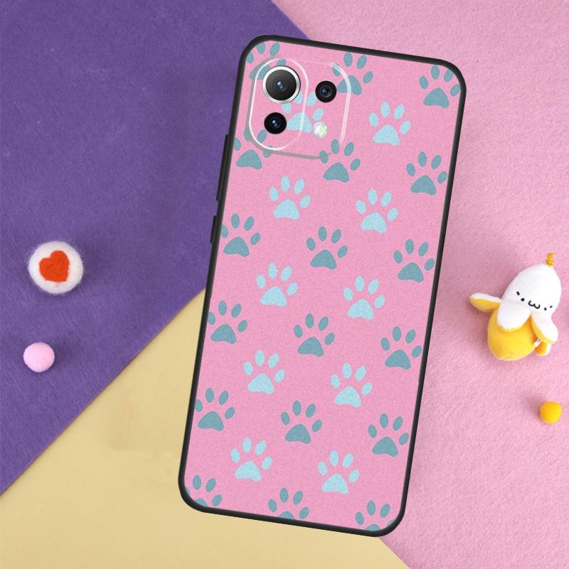 Cat Dog Paw Design Case For Xiaomi 13T 11T 12T 14T Pro 13 14 15 Ultra POCO X7 Pro X3 X5 X6 F5 F6 M6 Pro Cover