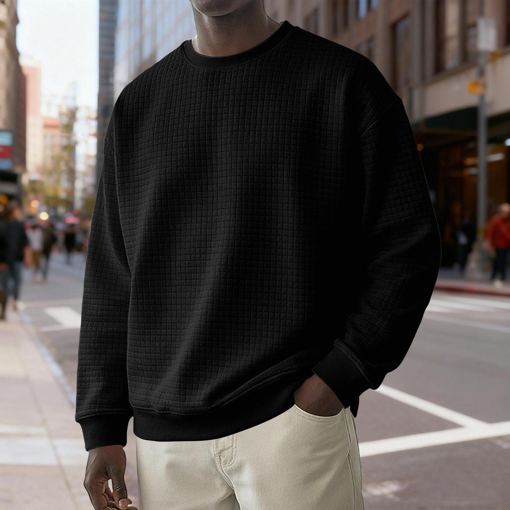 Men's Casual Loose Long-sleeved Round Neck Sweatshirt