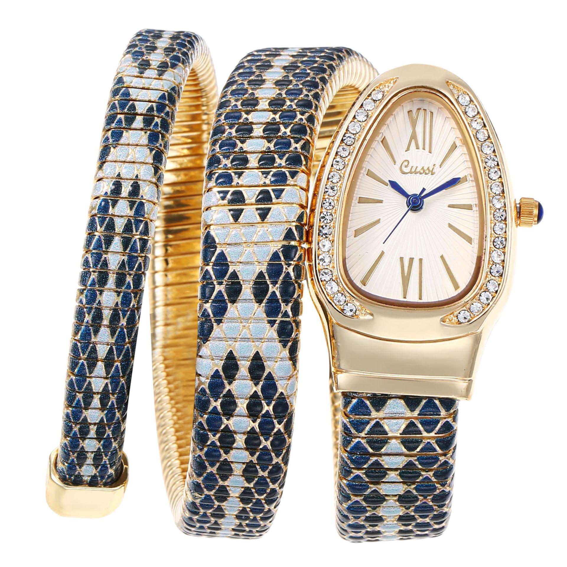 

Высококачественные Роскошные Женские Кварцевые Часы в Форме Змеи, Инкрустированные Бриллиантами, Высококлассные Женские Часы, Ретро Темперамент, Легкий Модный Браслет, Женские Часы золотой/белый