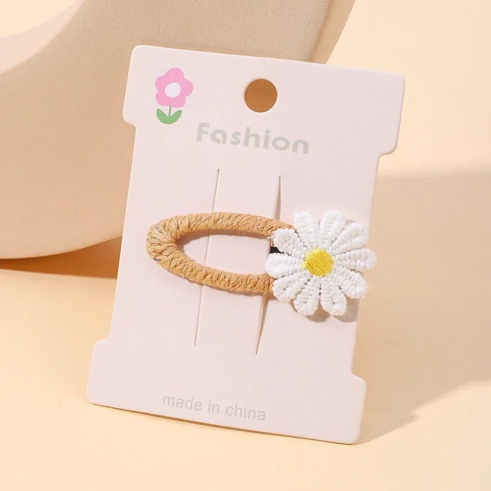 2 Stück Niedliche Baby Mädchen Haarspangen Gänseblümchen Blume Kinder Haarnadeln Prinzessin Haarspange Kind Haarschmuck Frühling Koreanischer Stil Haarklammern