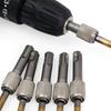 1/10pcs Round Shank To Hex Shank Adapter Electric Hammer Adapter Conversion Connecting Rod Sleeve Shank Power Screwdriver Bit