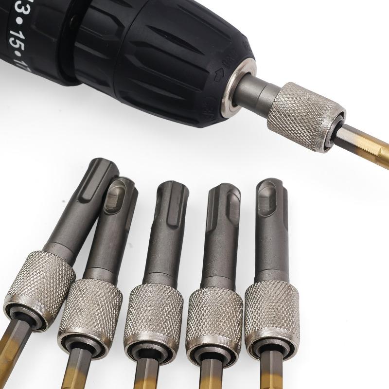 1/10pcs Round Shank To Hex Shank Adapter Electric Hammer Adapter Conversion Connecting Rod Sleeve Shank Power Screwdriver Bit
