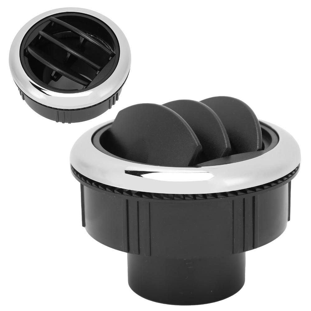 Outlet Cover 87mm Air Conditioning Outlet Black Round Shape AC Air Outlet ABS Air Vent Car Use