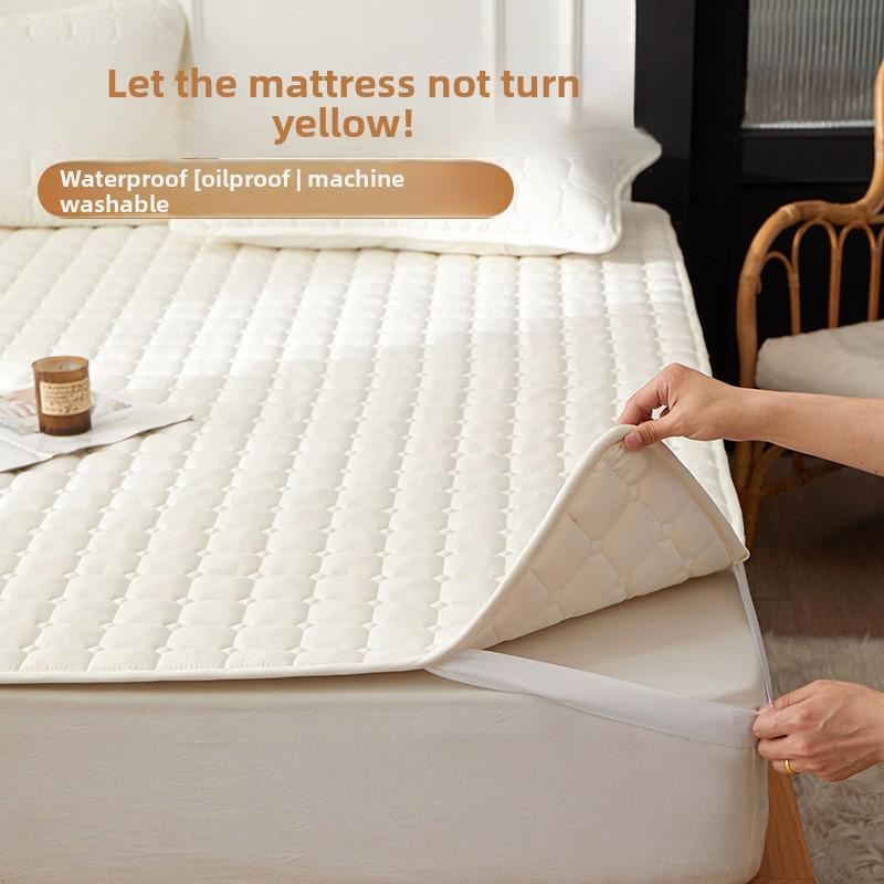 Waterproof Urine Barrier Quilted Mattress Pad for Home Bedroom Dormitory Soft Cushion Bed Protector Non-Slip Mat