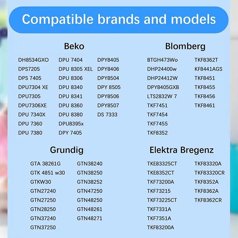 5Pcs Replacement Filters 2964840100 For Dryer Heat Pump Dryer Sponge Filter For Tumble Dryer Spare Parts