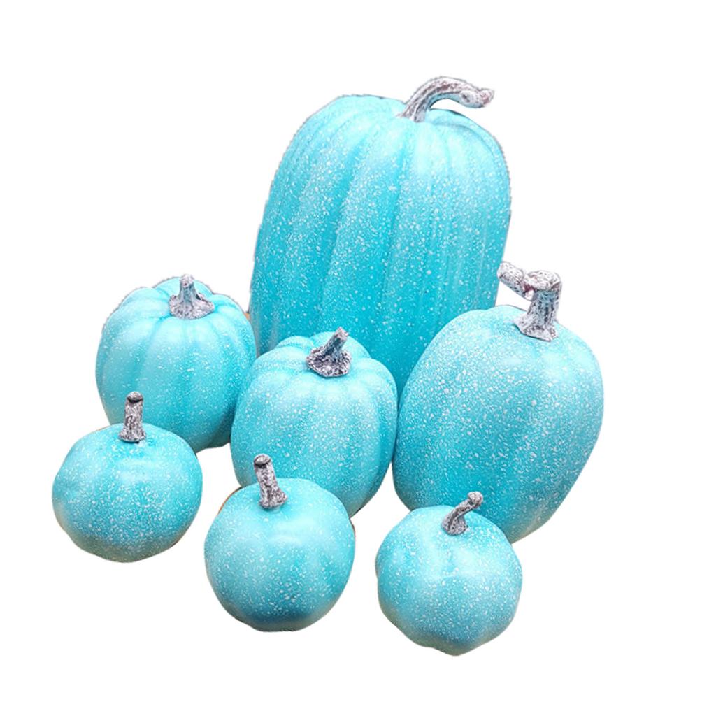 7 Pcs Artificial Pumpkin Cute Lifelike Foam Pumpkins for Autumn Holiday Decor