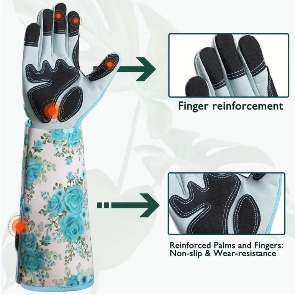 1 Pair Anti-Puncture Thorn Proof Gloves Long Elbow Design Rose Pruning Gloves Pruning Roses