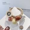 Korean Elegant Hair Rope Bracelet Scrunchie Women Elastic Hair Rubber Bands Accessories For Girls Tie Hair Ring Headdress Holder