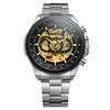 Guangzhou Relogio T Winner Boys Stylish Gold Male Watches Custom Luxury Mens Skeleton Automatic Stainless Mechanical Watch