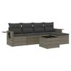 VidaXL Salon de Jardin avec Coussins 6 pcs, Canapés de Terrasse, Ensemble de Meubles de Patio, Mobilier d'Extérieur, Gris 3252437