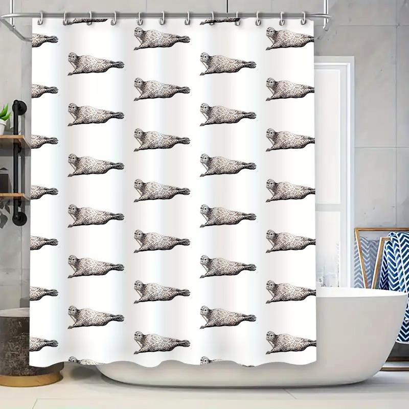 

Ocean Animal Shower Curtain Sea Life Whale Shark Fish Pattern Bathroom Decor Waterproof Backdrop Coastal Home Decor W60H190(CM)-1 Pcs