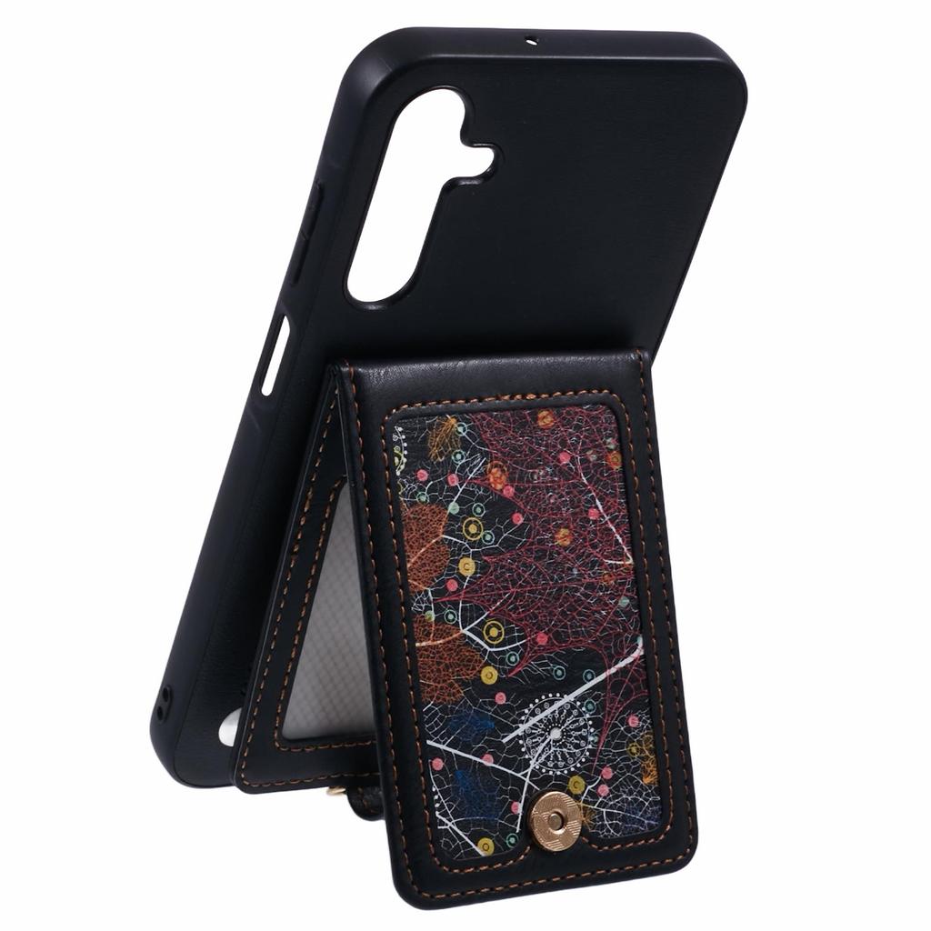 For Samsung Galaxy A15 4G/5G Phone Case with Galaxy Card Bag Kickstand RFID Blocking