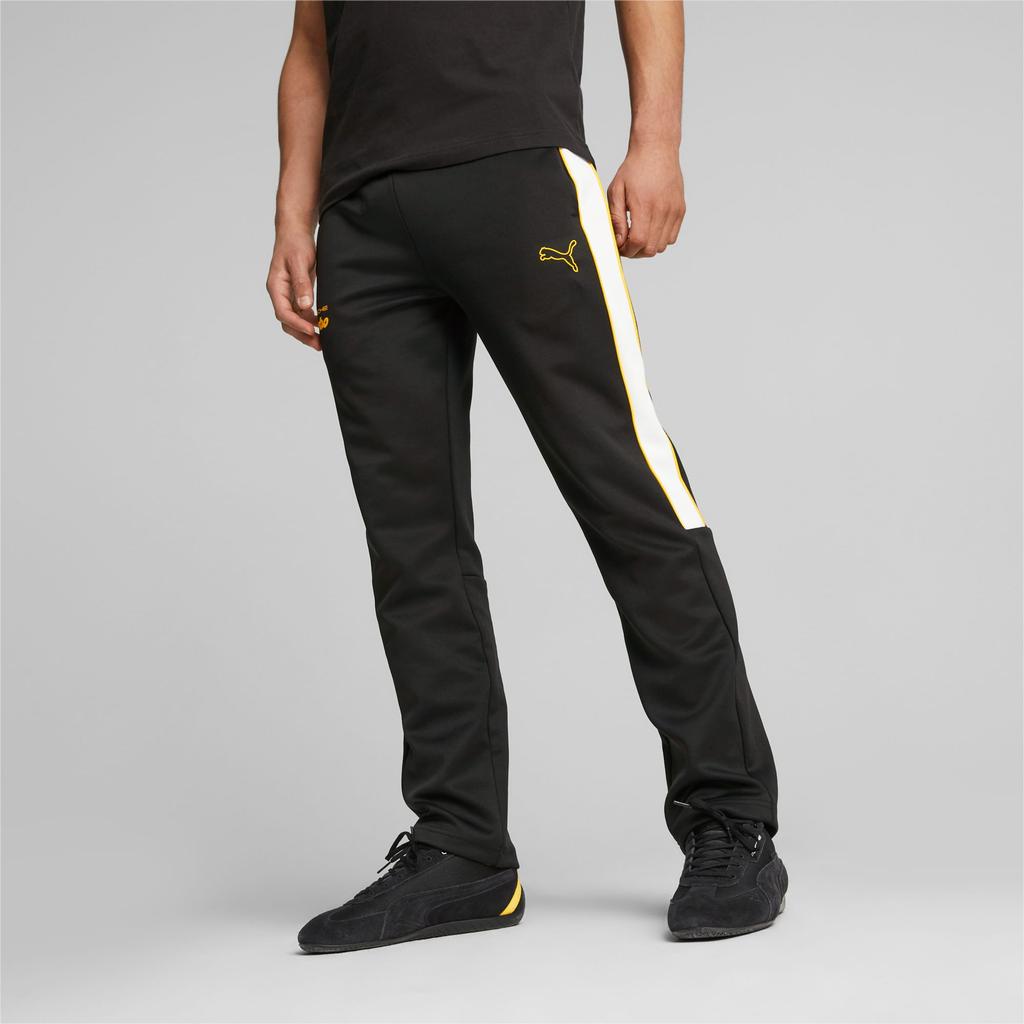 Puma Porsche Legacy MT7 Pantaloni da tuta Design color block Casual Vita media Lavorati a maglia Pantaloni sportivi Pantaloni da uomo Nero 621018-01