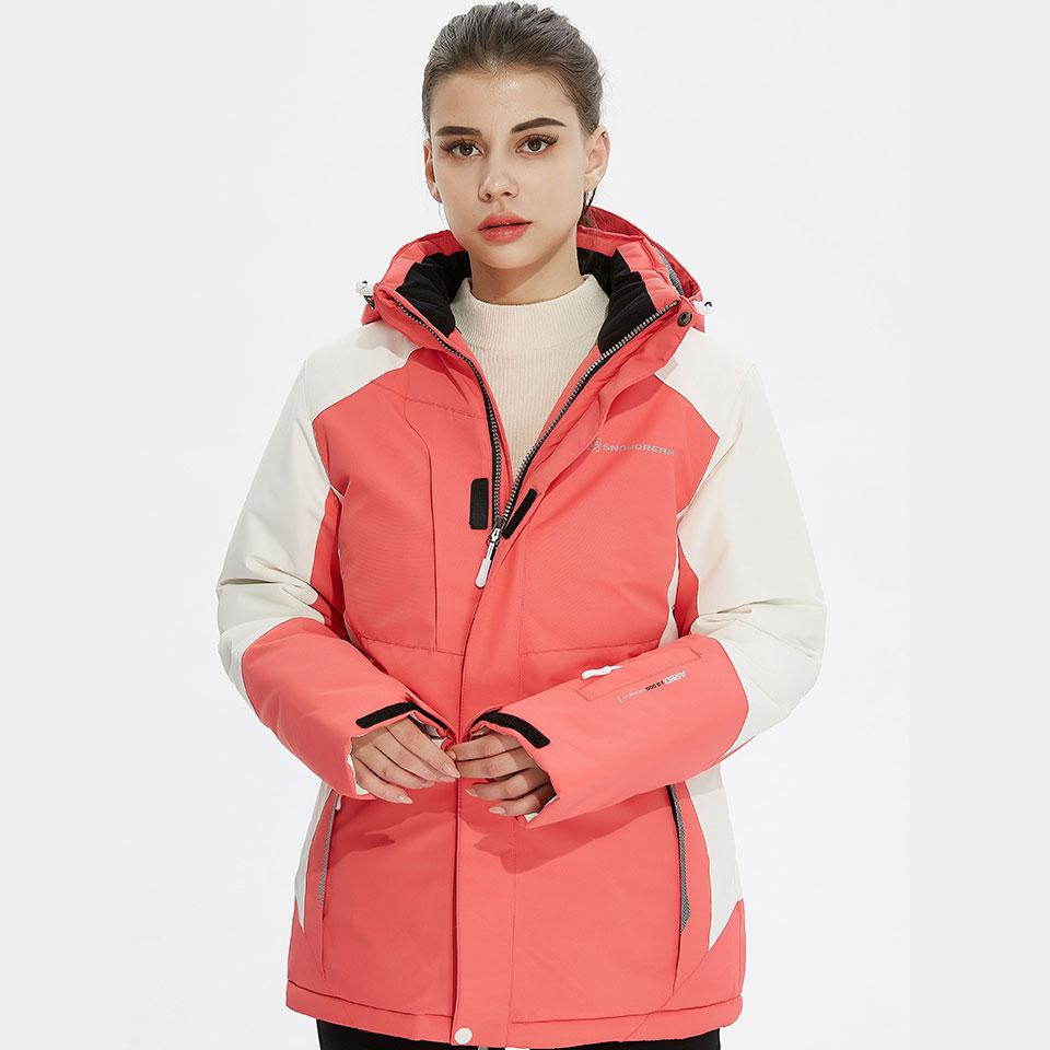 

Зимняя женская лыжная куртка для улицы, толстая, теплая, ветрозащитная, водонепроницаемая, дышащая XL