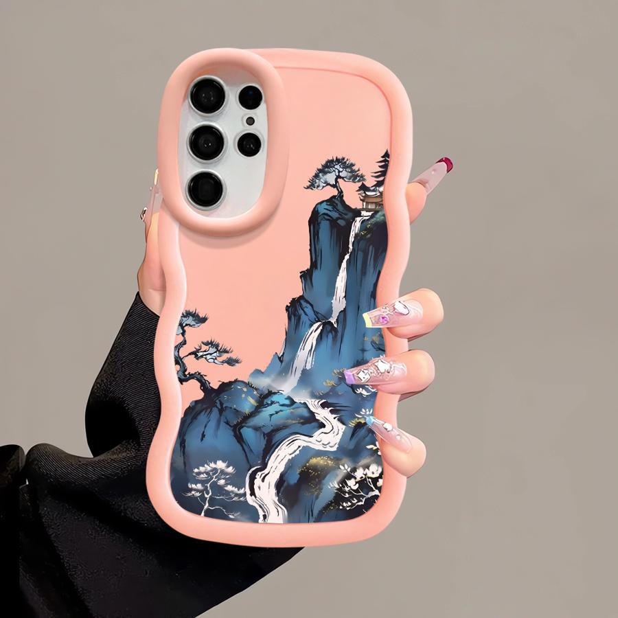 Soft Phone Cover Case for Samsung Galaxy S24 S20 FE S22 Ultra A26 S21 A25 S25 S23 Plus A35 A54 A24 A34 A55 A36 Mountains Waters