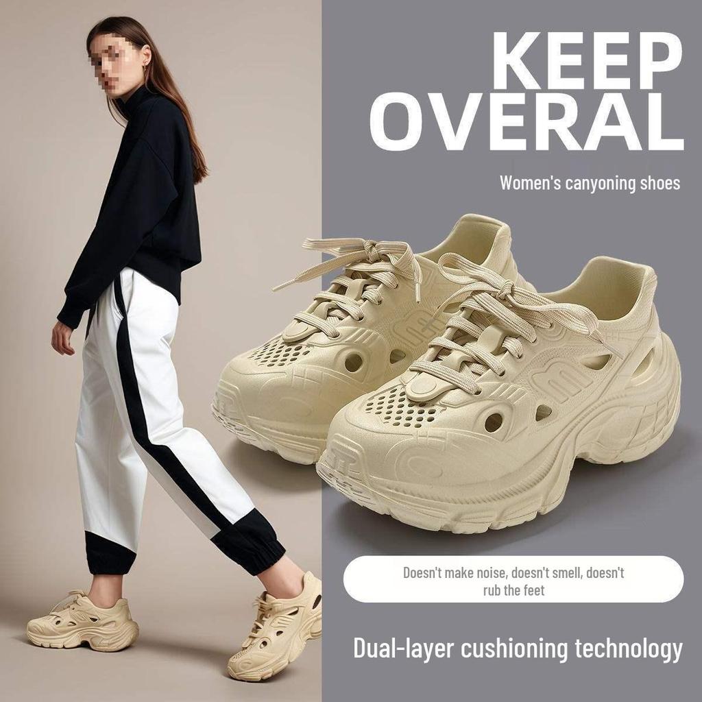 Dámské protiskluzové platformové sandály - Léto 2025: Ideální pro venkovní aktivity, sledování potoků, pláž, sport, styl "Dad Shoe", komfort zvyšující výšku