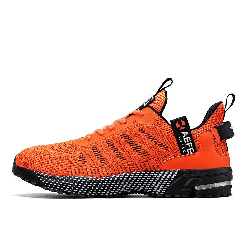 Fluorescent Green Men's Size 47 Breathable Mesh Running Shoes - Lightweight & Cushioned for Casual Sports