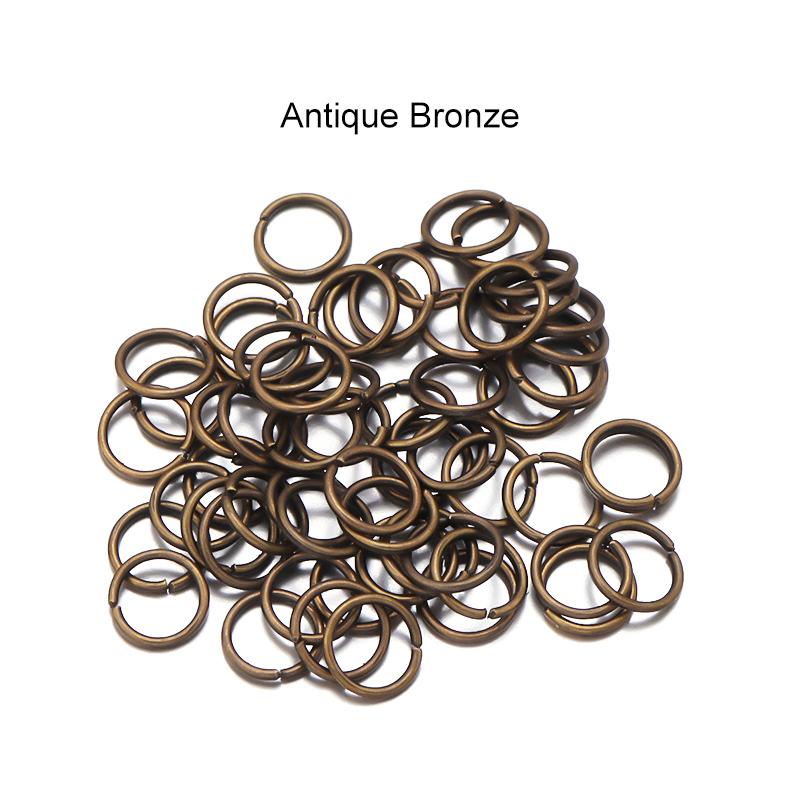 50-200pcs/Lot 3-20mm Open Single Loops Jump Rings Split Rings For Jewelry Finding Making DIY Accessories Connectors Supplies