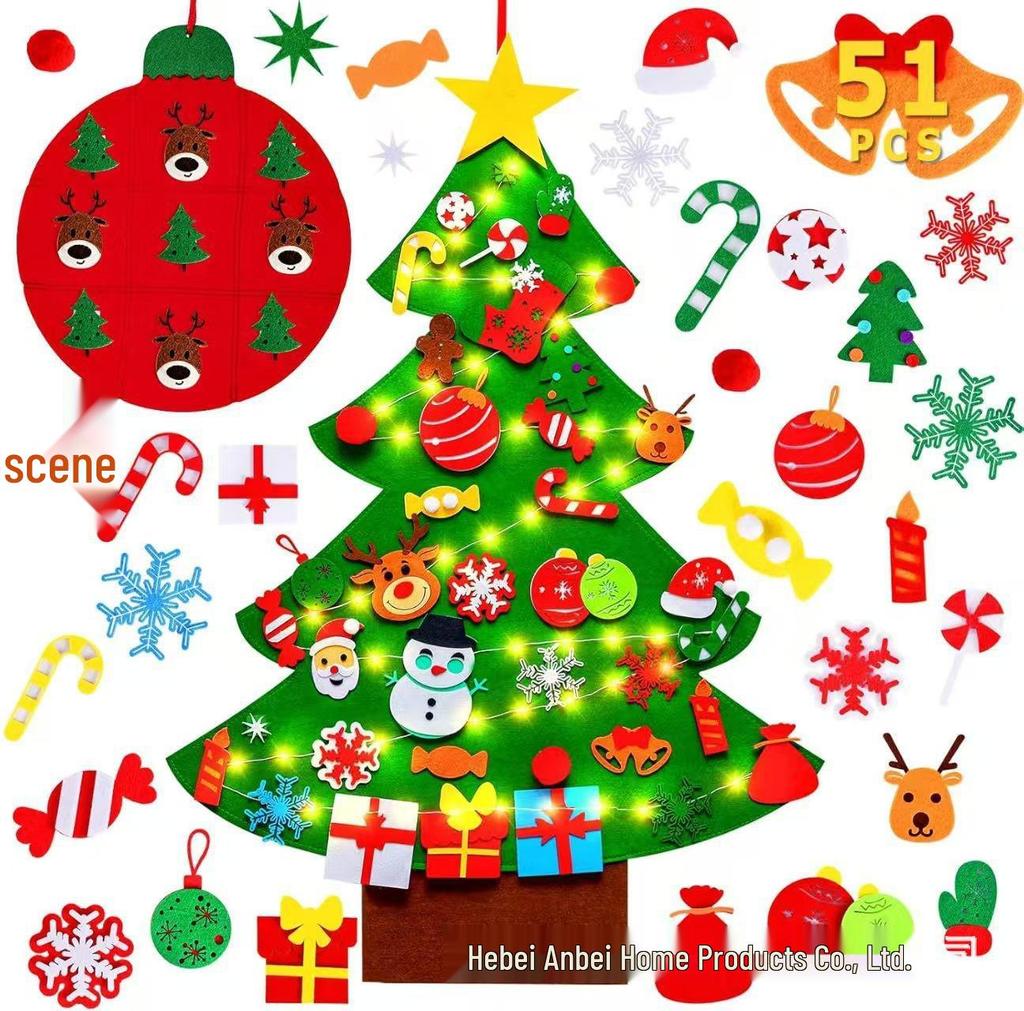 Handmade DIY Felt Christmas Tree Ornament for Kids