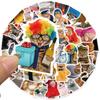 50PCS Cute Cat Meme Stickers Funny Cartoon Waterproof Vinyl Decals for Skateboard Envelope Guitar Scrapbook Phone Case Luggage