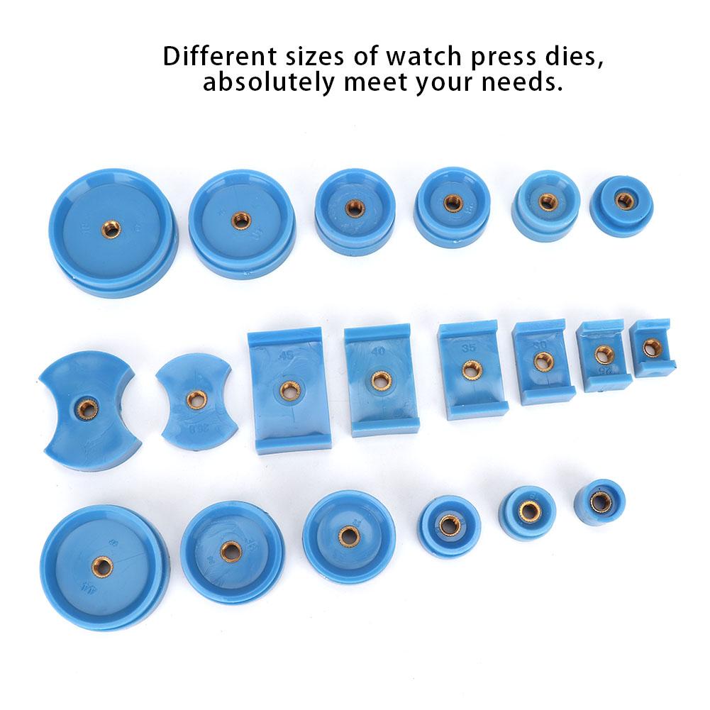 20 Stück Uhrengehäuseboden Pressstempel Form Presser Zubehör Uhrenreparaturwerkzeug