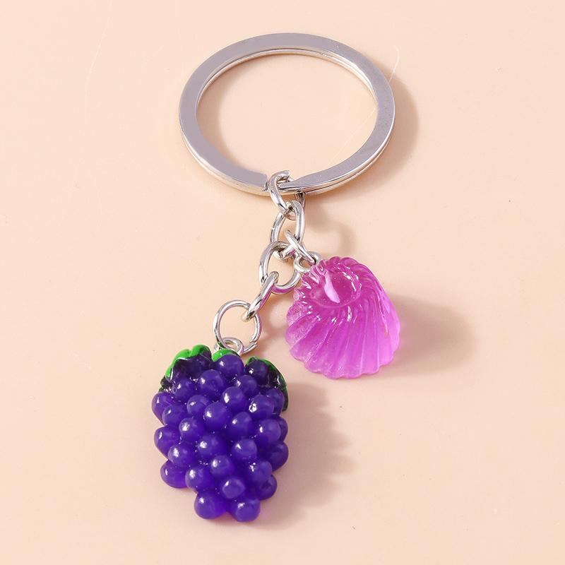 Lovely Crystal Cherry Keychain Simulated Fruit Keyring Pendants for Women Girls Handbag Decor Charm DIY Jewelry Gifts