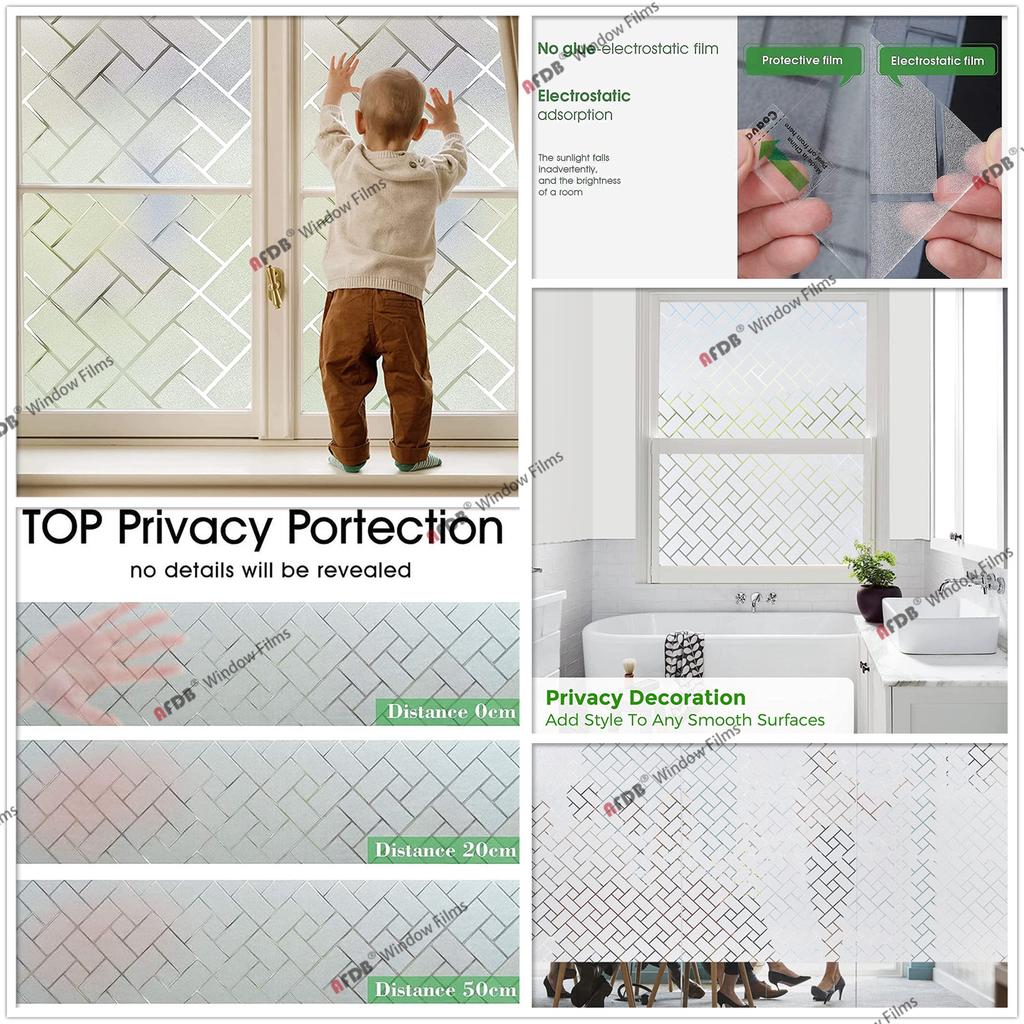 Sichtschutzfolie für Fenster, Regenbogen, 3D-Dekorglas, Vinyl, Buntglas-Aufkleber, statisch haftende Fensteraufkleber, nicht klebende Folien