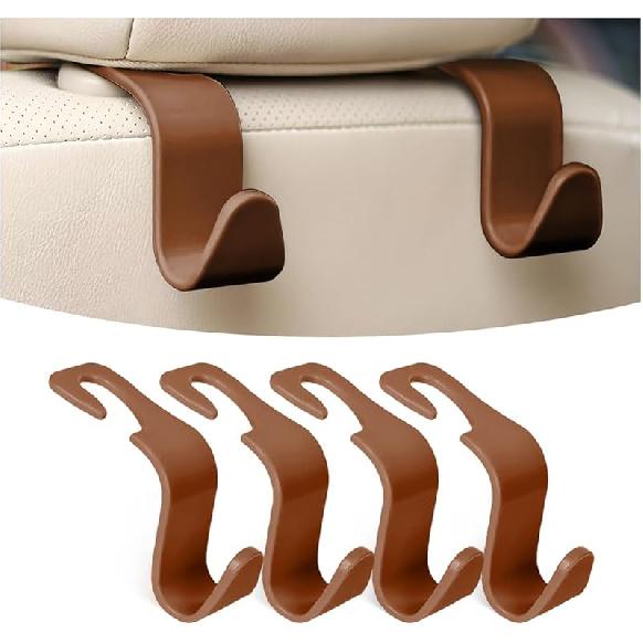 Car Seat Headrest Hook, 4 Pack Auto Seat Hanger Storage Organizer For Purse Handbag Coats Grocery Bags, Automotive Interior Accessories, Universal