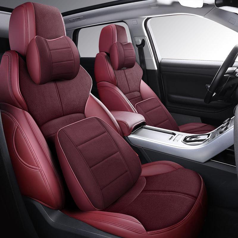 Huse de scaun personalizate din piele întoarsă pentru Land Rover Range Rover Evoque - Acoperire completă, 5 locuri